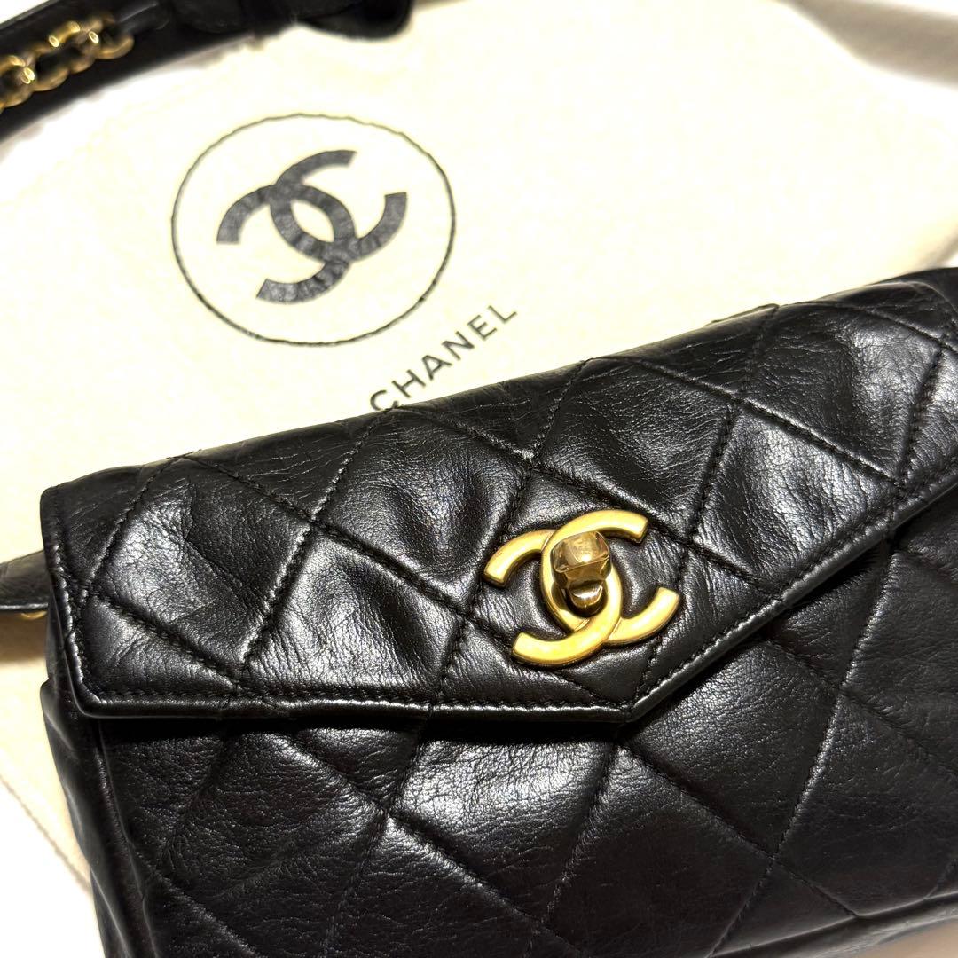 CHANEL マトラッセ ラムスキン ウエストバッグ ボディーバッグ　ショルダー