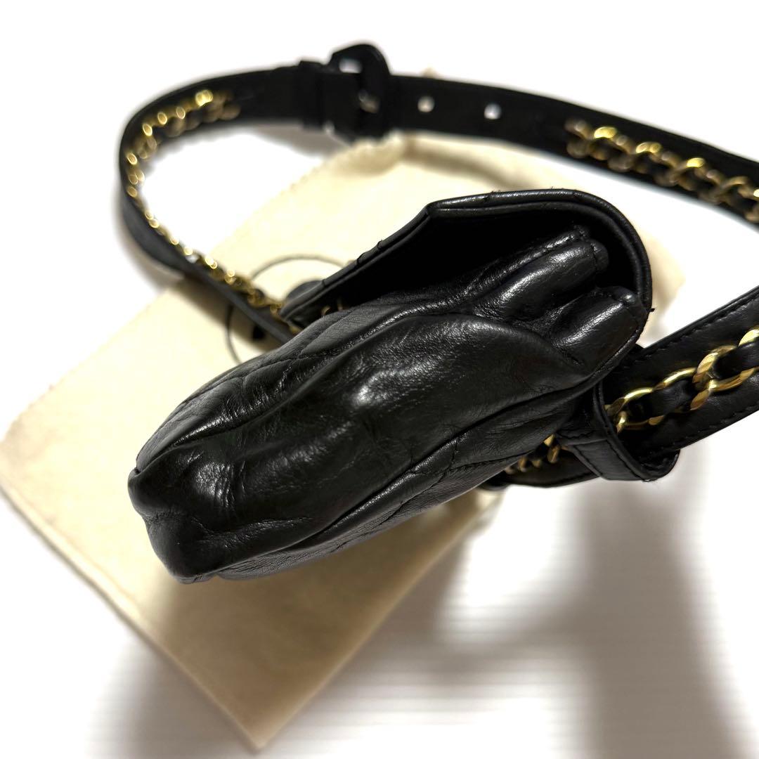 CHANEL マトラッセ ラムスキン ウエストバッグ ボディーバッグ　ショルダー
