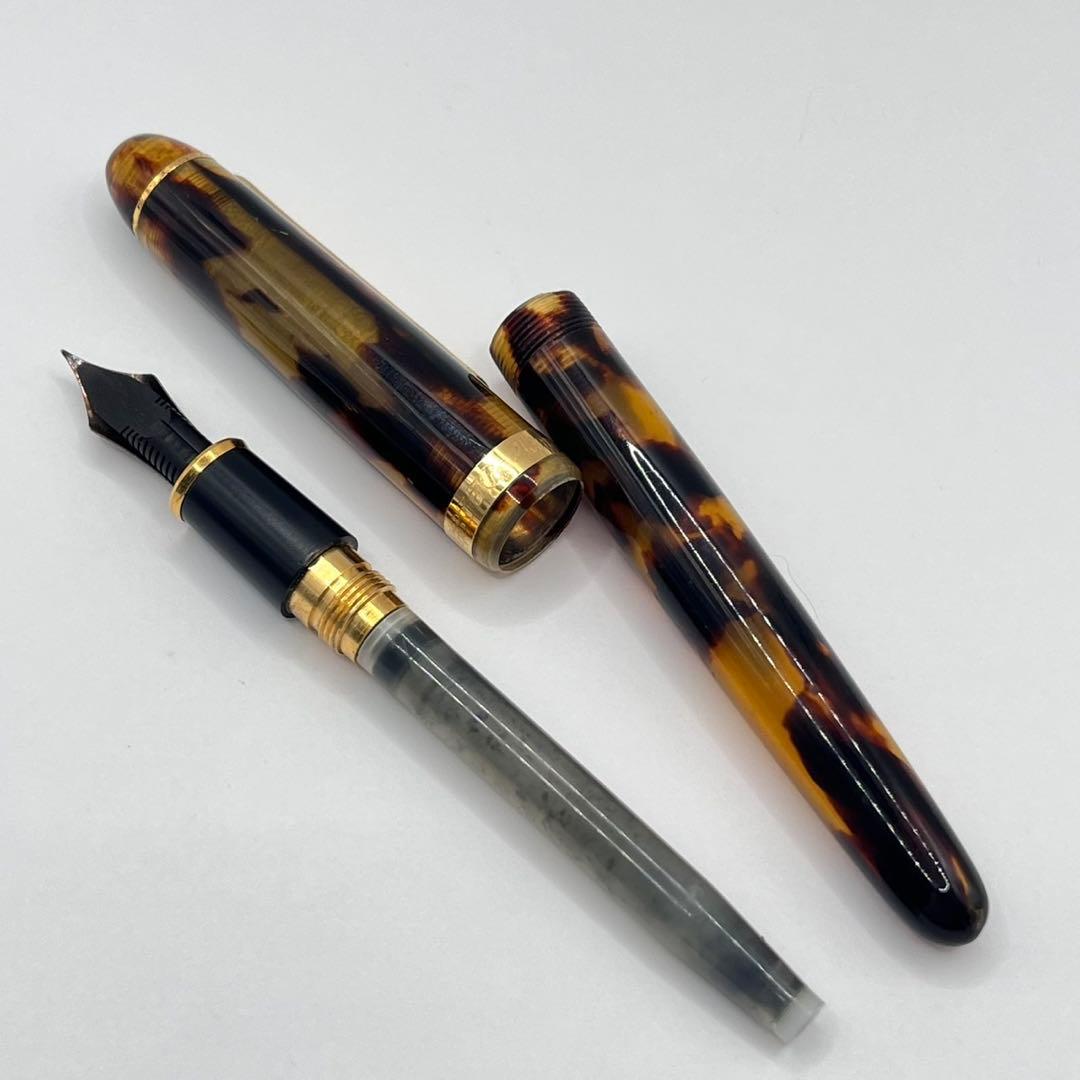プラチナム　#3776 万年筆 セルロイド　14Kペン先　鼈甲