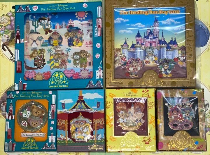 【レア】香港 ディズニー ランド　ピンバッジ セット ピントレ