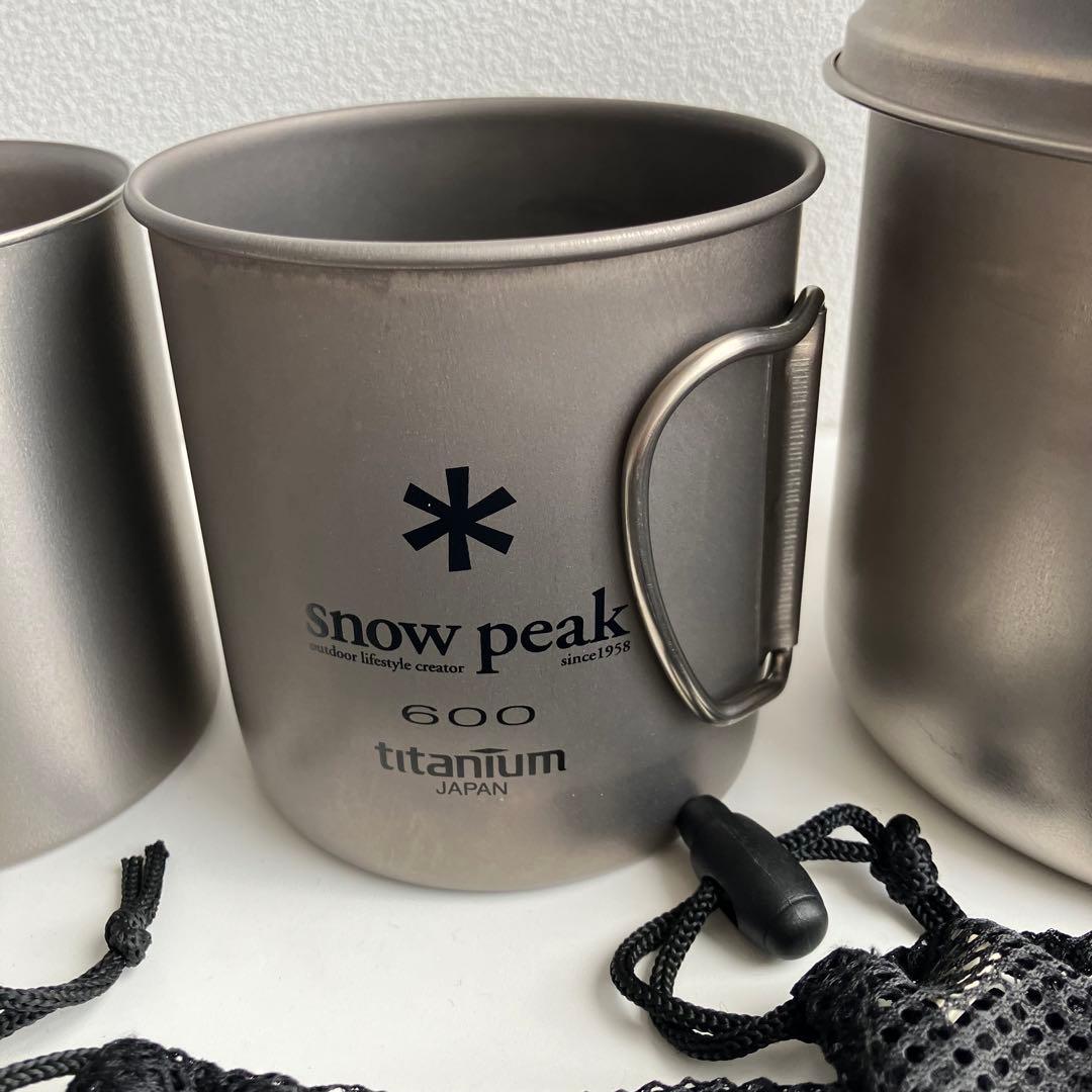 スノーピーク チタントレック1400 シングルマグ600 雪峰マグ450