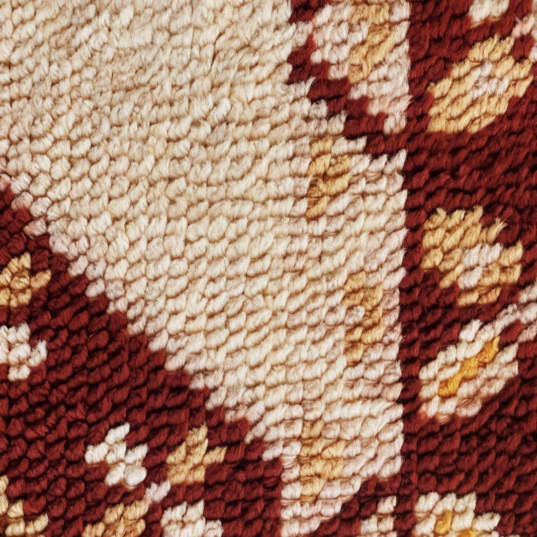 114×70 ブルガリア産 フカフカ ヴィンテージラグ