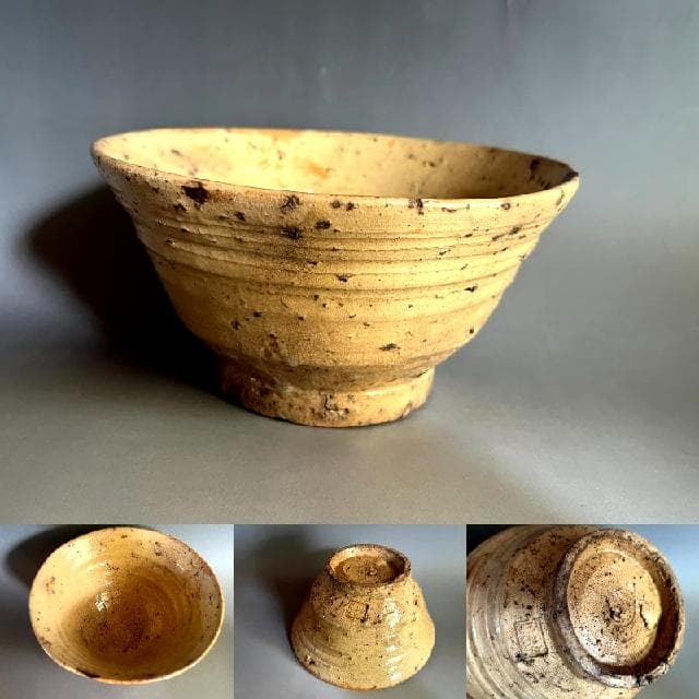 茶碗■古い黄伊羅保茶碗 古井戸茶碗 古美術 時代物 骨董品■