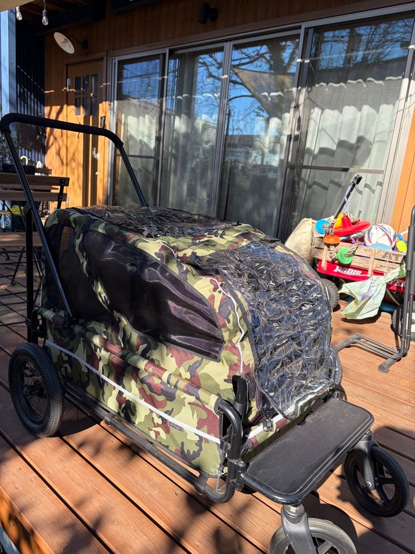 ぶりんこ　エアバギー　キャリッジ　カモフラ　ルーフ付き