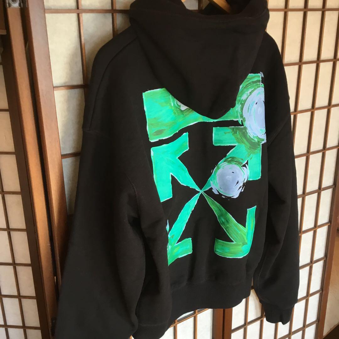 だ*お様 【未使用級】オフホワイト/OFFーWHITE スウエットパーカーサイズ