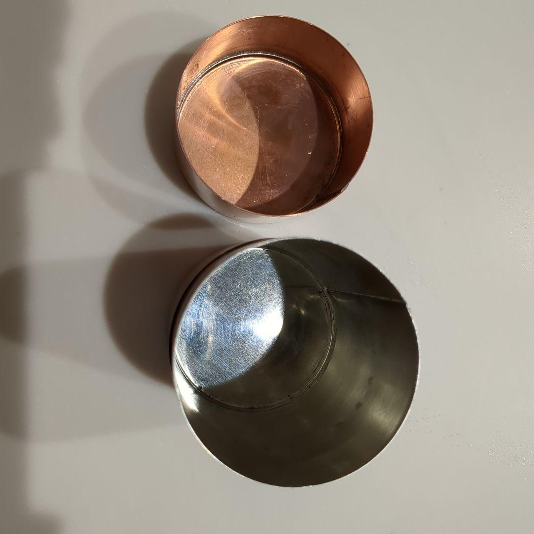 お値下げしました 京都開花堂　茶筒　銅製 　円筒形棗