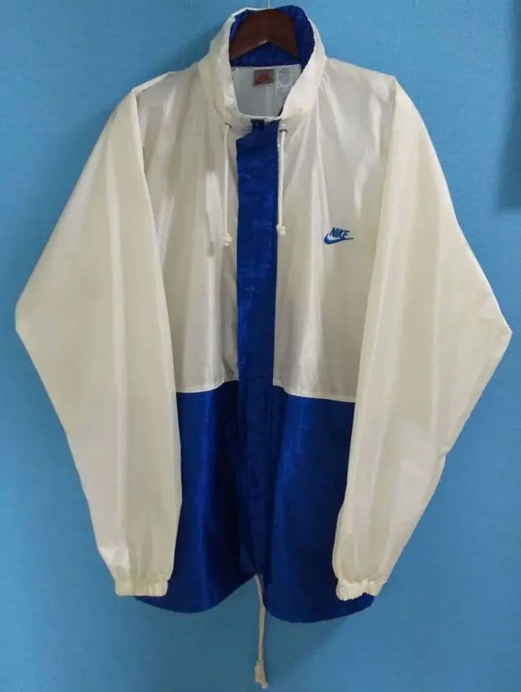 90'sNIKEナイキXXLウインドブレーカー特大BIGスポーツvintage青