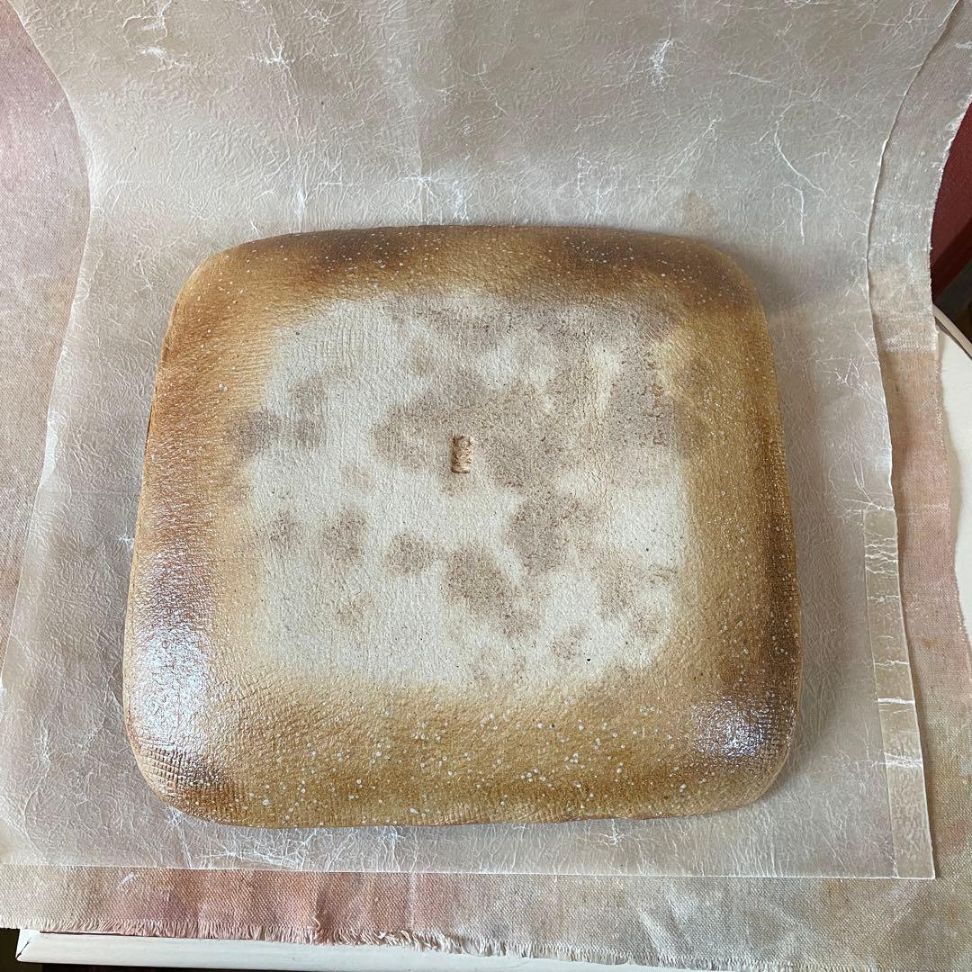 信楽作家　橙 角大皿