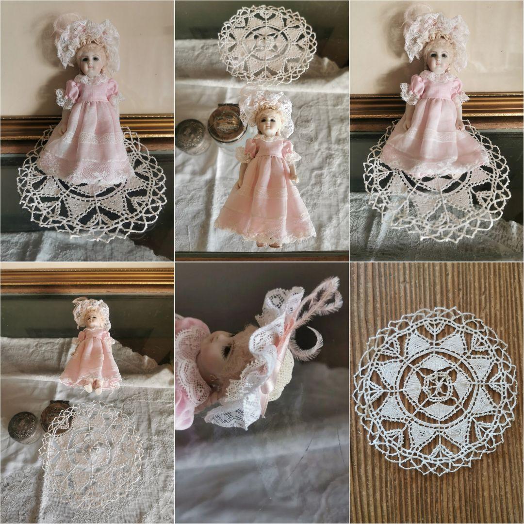 ヴィンテージ 作家物 14.5㎝三つ編のフレンチビスクドール キャシーハンセン作