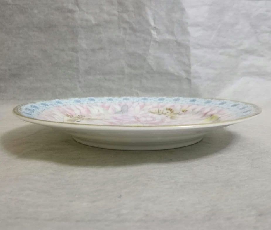 逸品　貴重里帰り名品　中島造　華蝶紋彩色鑑賞皿　横浜焼　オールドニッポン　和骨董