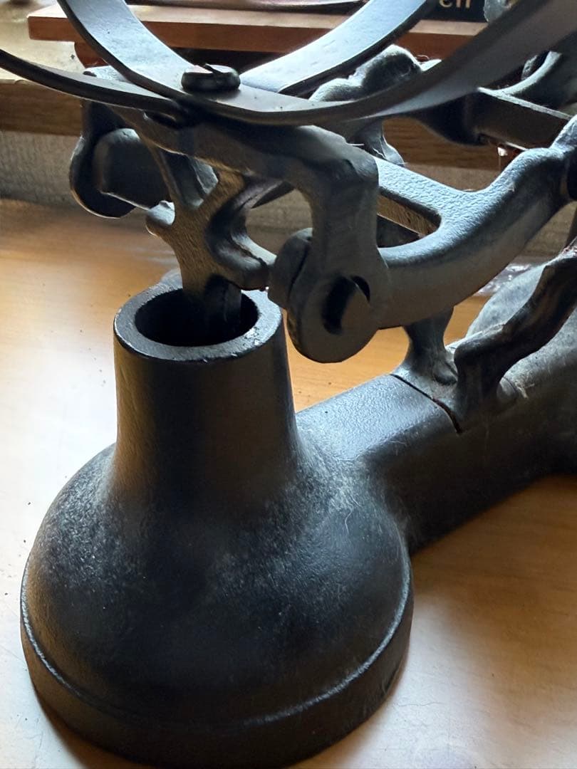 アンティークスケール 上皿天秤 天秤式はかりと重りセット 天秤計り アイアン銅