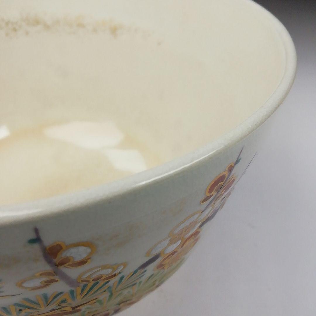 Ｔ６４７　茶碗　『色絵　松竹梅』『桐鳳 造』　共箱　抹茶碗　茶道具