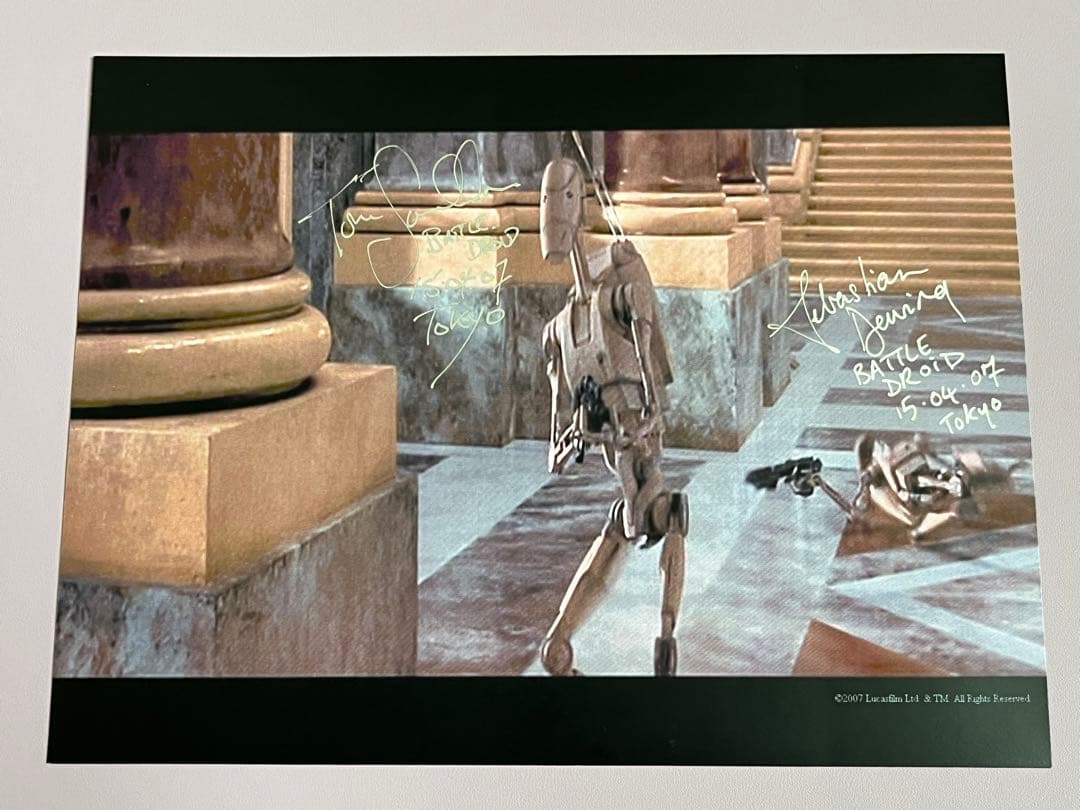 スターウォーズ　直筆サイン　バトルドロイド　２名