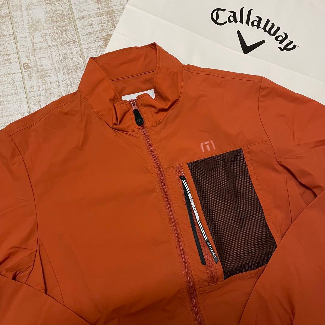 新品 キャロウェイ トラヴィスマシュー ブルゾン 撥水 オレンジ Mサイズ