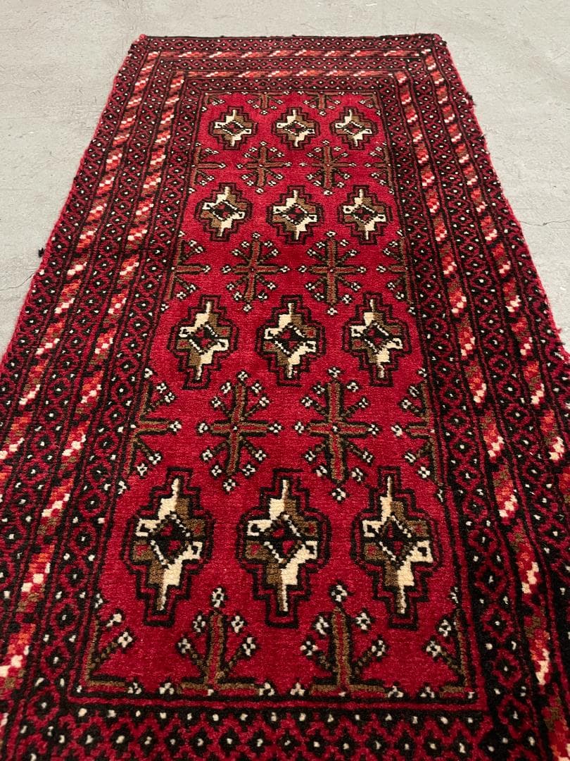 ⚫︎Vintage rug⚫︎114cm×47cm　トルクメン絨毯　アフガン