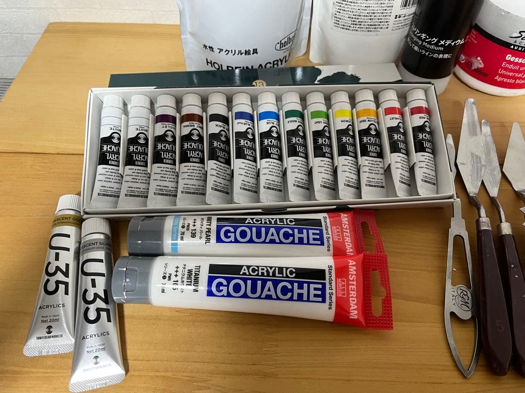 アクリルガッシュ モデリングペースト メディウム セット 未使用品あり