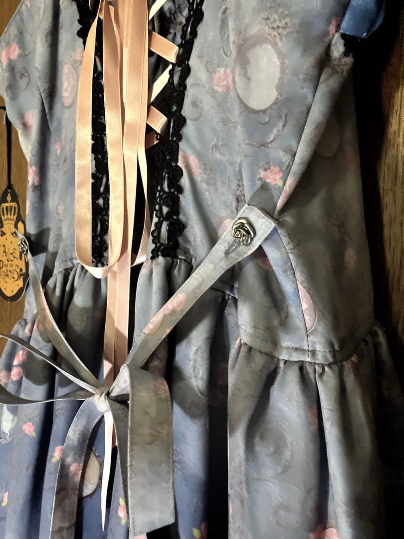 タグ付未使用　Vampire Lament柄 ジャンパースカート Ⅰ 型　ブルー