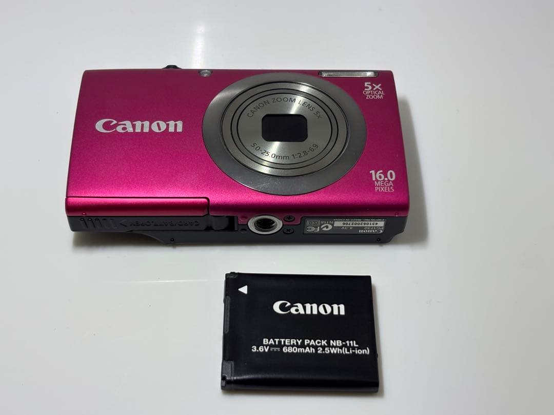 写真あり【箱付美品】キャノンCanon PowerShot A2300 ピンク