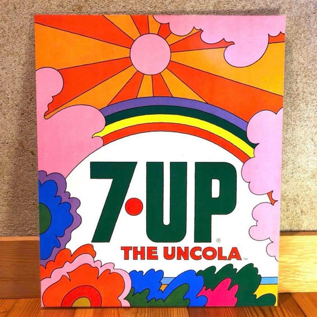 1969年　セブンアップ　7up ジャンボ　ステッカー　サイン　ピーターマックス