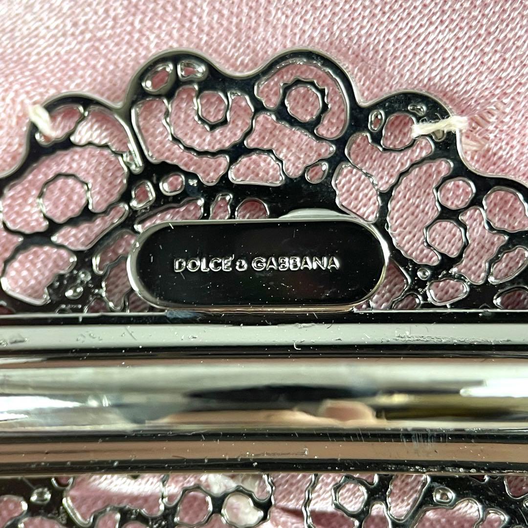 極美品✨ ドルチェアンドガッバーナ バレッタ ビジュー ○箱付き ピンク