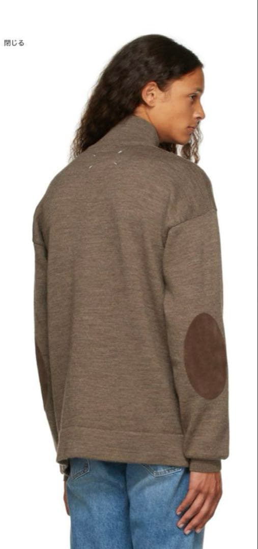 maison margiera タートルネック　ニット　エルボーパッチ