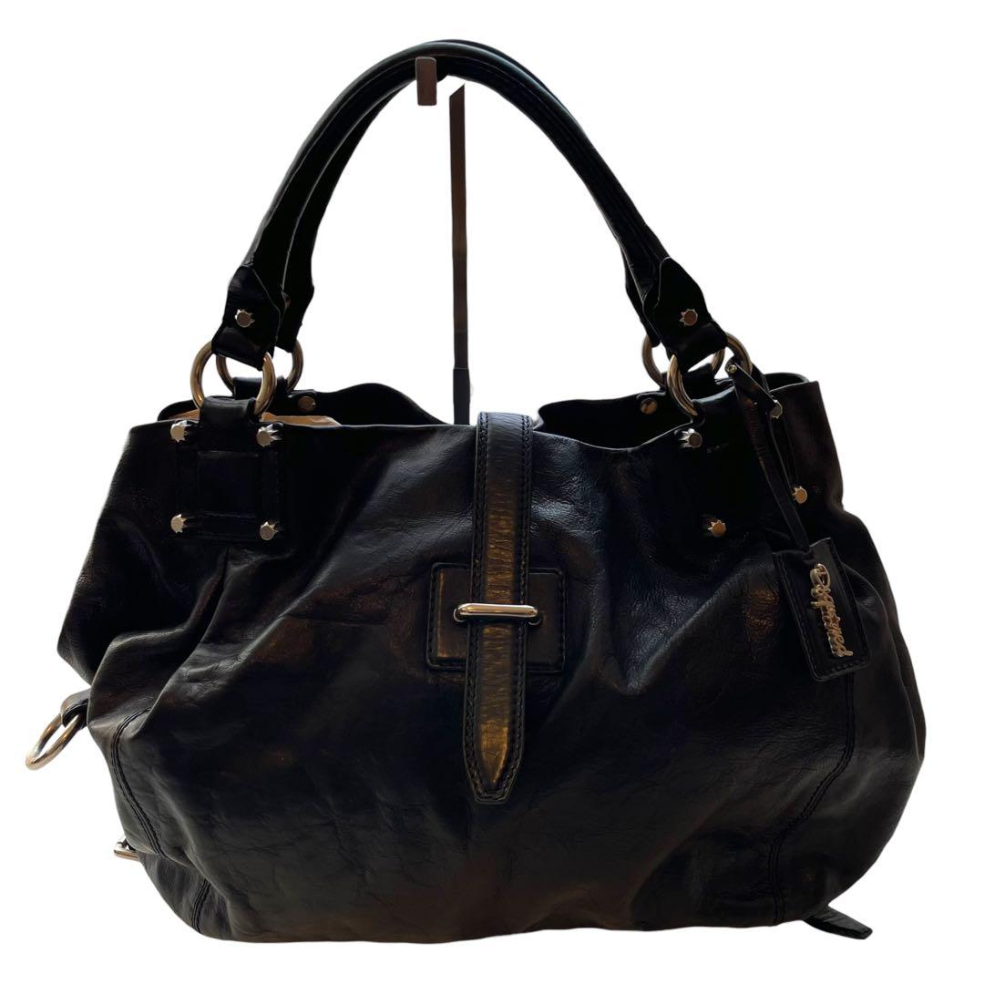 DSQUARED2 ディースクエアード レザーバッグ 肩掛け 大容量 y2k