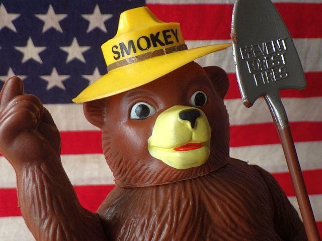 【1970年代】DAKIN スモーキーベア ヴィンテージ 可動式 フィギュア置物