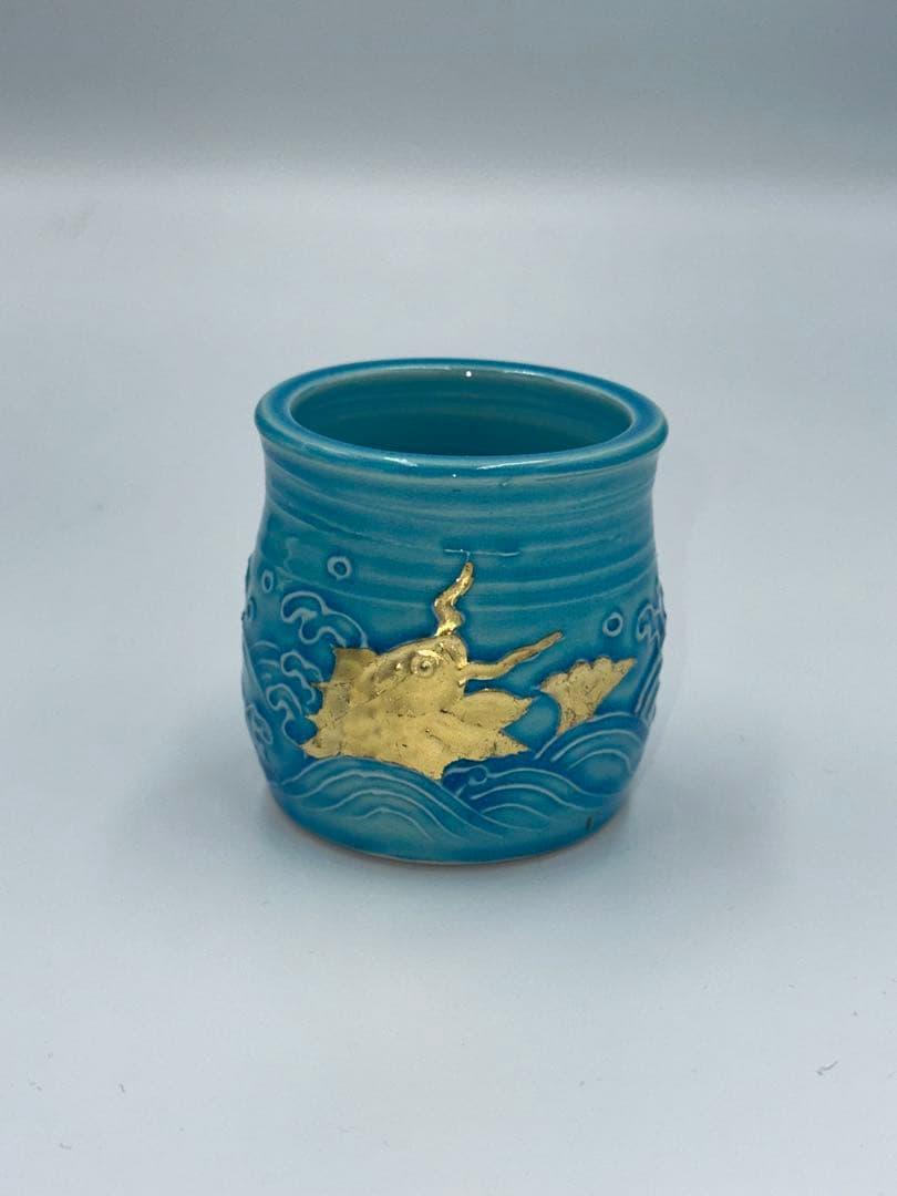 浅黄交趾荒磯　皆具　叶松谷作