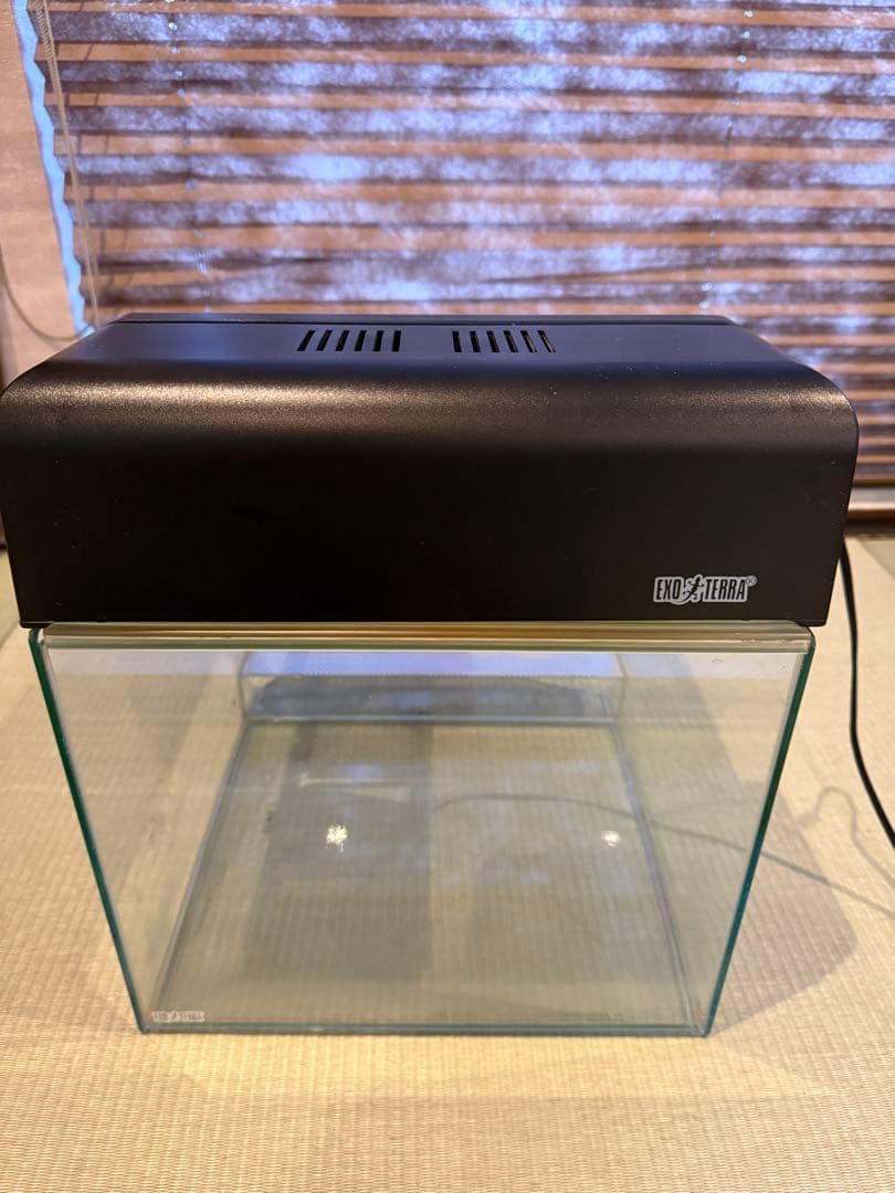 ガラス製 爬虫類飼育用ケージ 30cm ランプ　保温シートフル装備付き