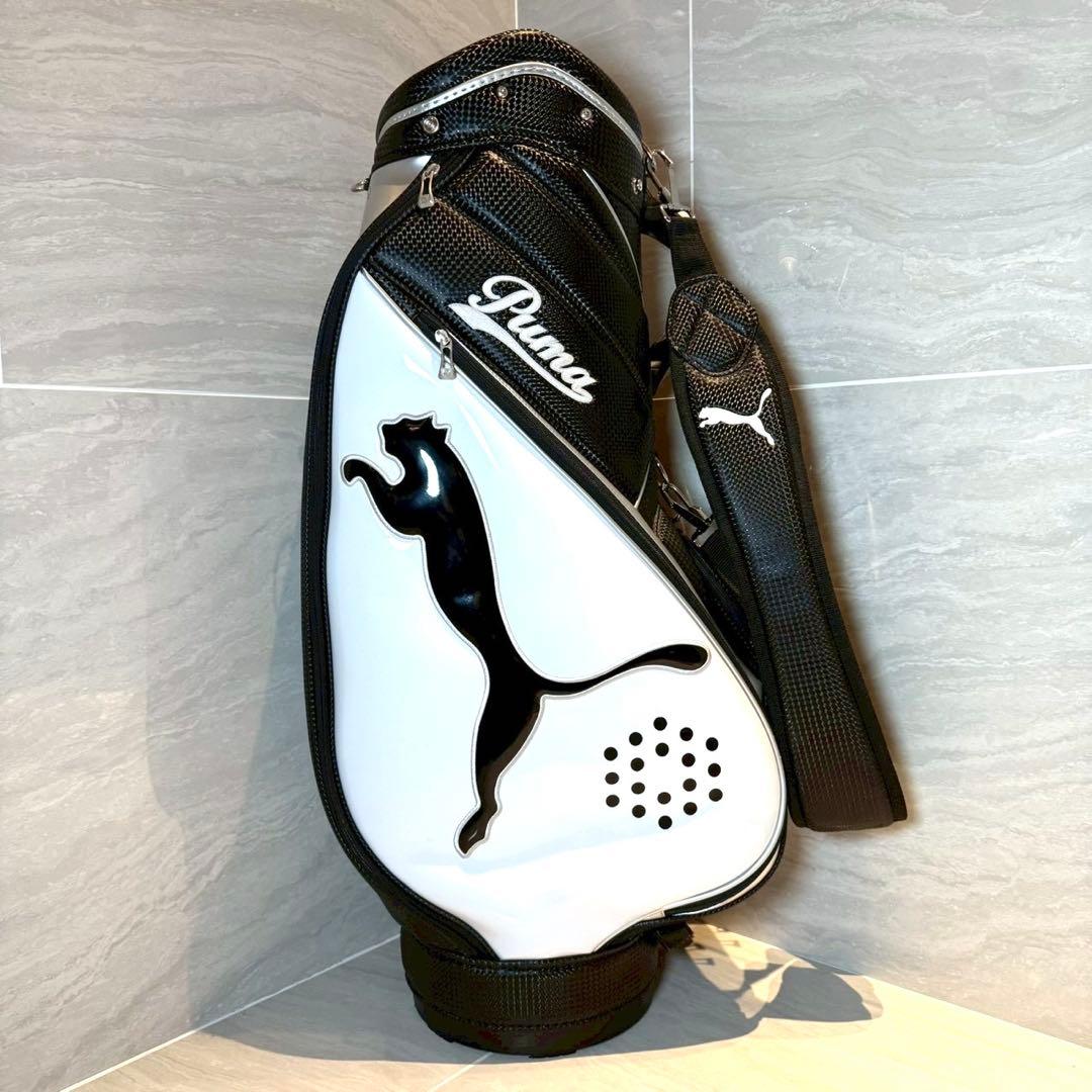 PUMA プーマ　キャディバッグ　8.5型　白／黒