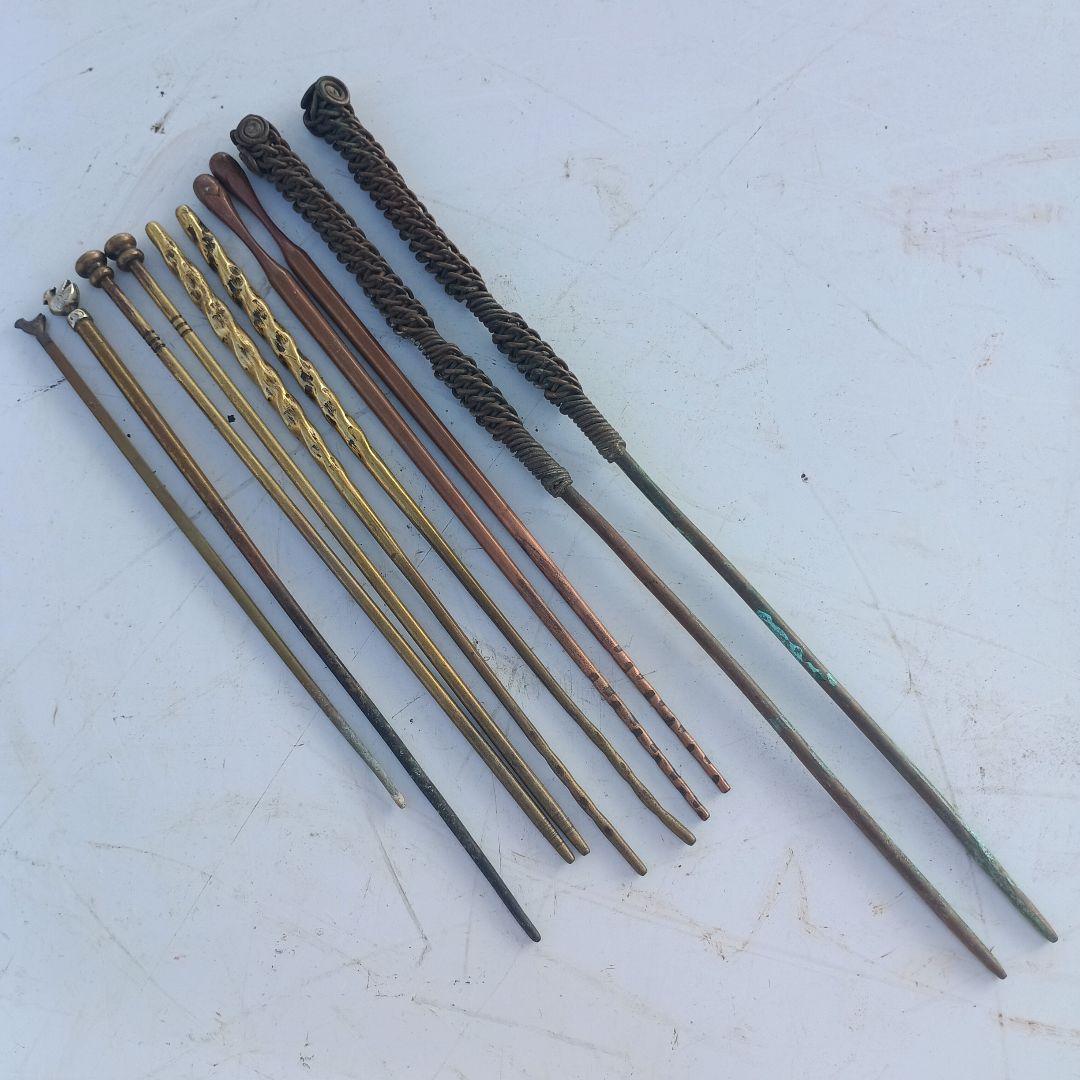 2007）火箸　四組＋半端/　火ばし　/茶道具　風炉　手あぶり　長火鉢