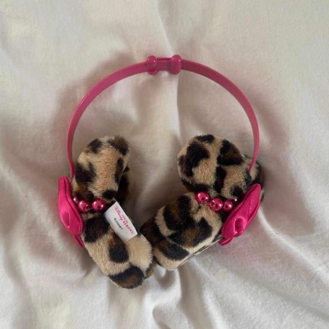 ミニー　ヒョウ柄　イヤーマフ　耳当て