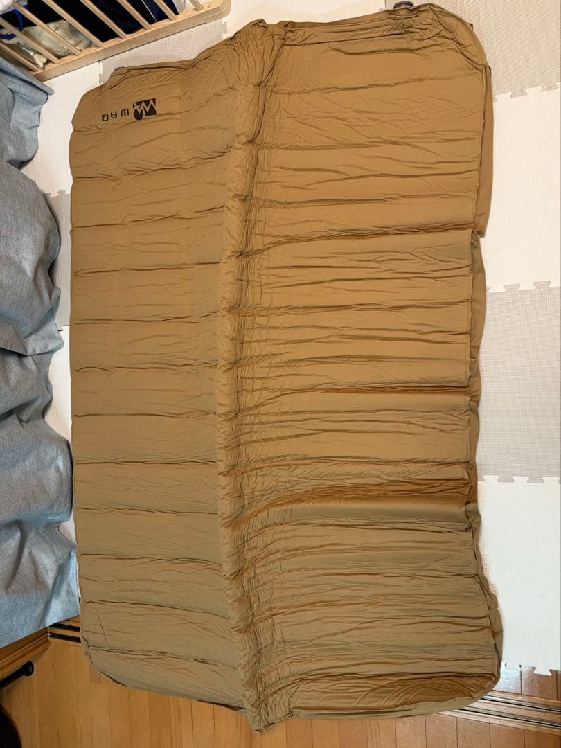 WAQ インフレーターマット 10cm ダブルサイズ タンカラー