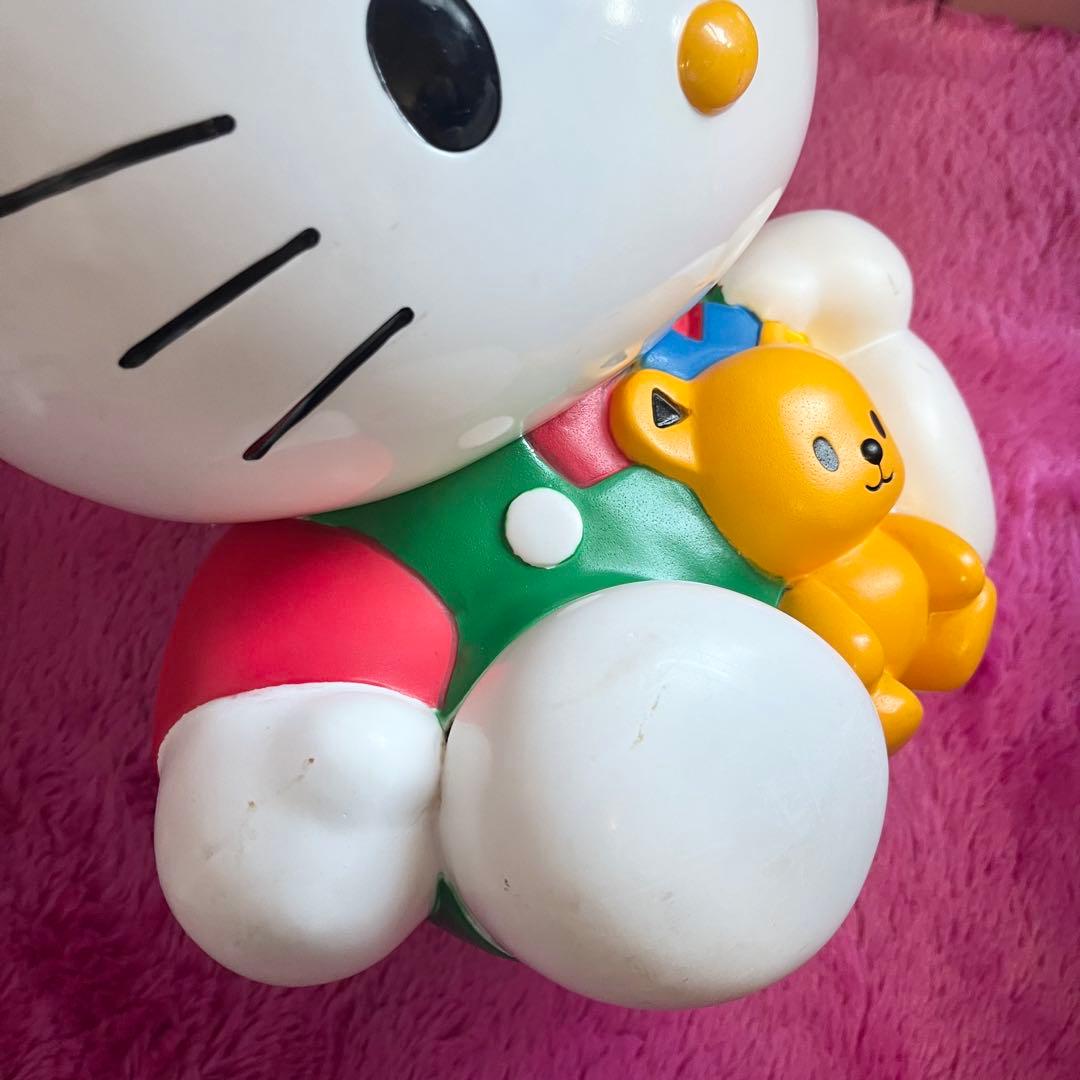 【平成レトロ】ハローキティ 特大フィギュア貯金箱 訳あり 当時物 激レア