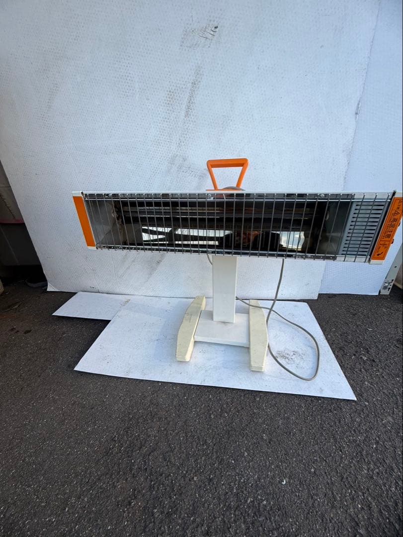 スイデン 電気ヒーター ホワイト/オレンジ ダイヤル式