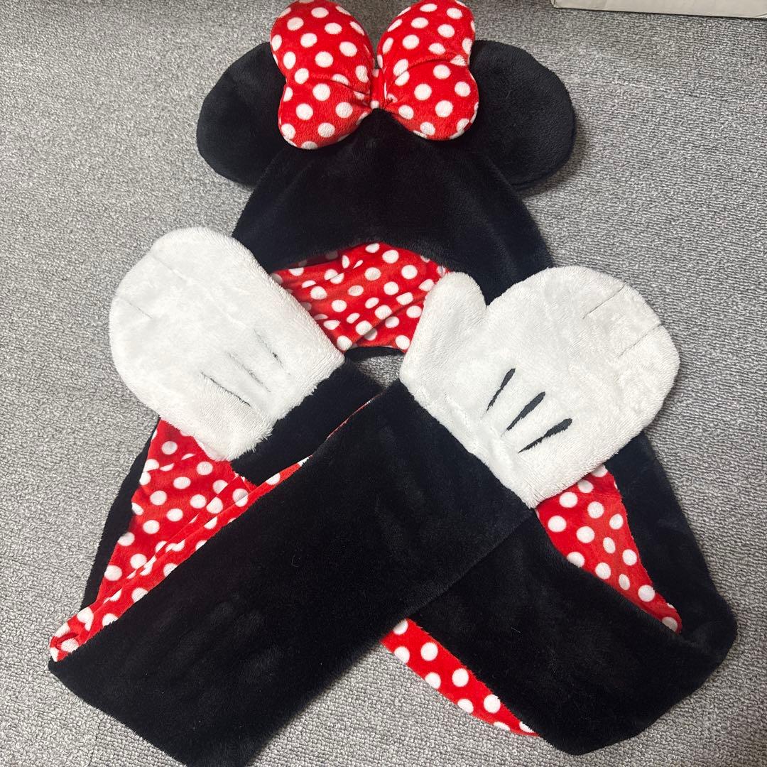 ミニーマウス マフラーキャップ ファンキャップ ディズニー