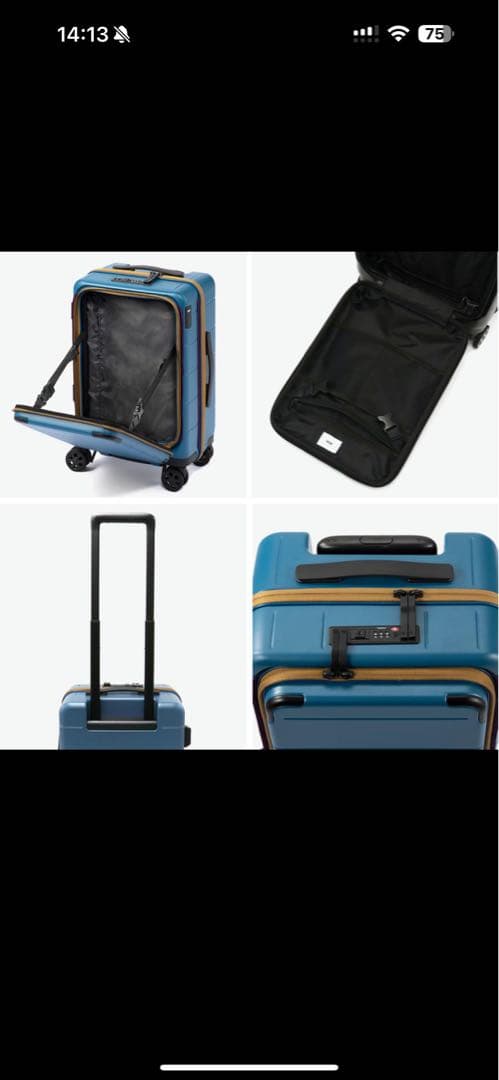 新品ace.TOKYO フロントオープン 軽量 32L テオフィールド機内