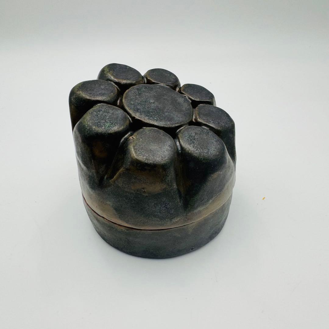 【五雲窯　前田喜代範　九曜紋瓦頭　香炉　共箱】骨董　アンティーク　インテリア