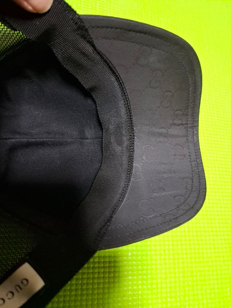 GUCCI ブラック メッシュ ベースボールキャップ　Mサイズ