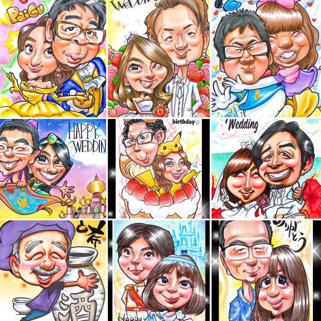 世界で1枚のオーダーメイド似顔絵★送別のお祝いに★プレゼント★敬老の日