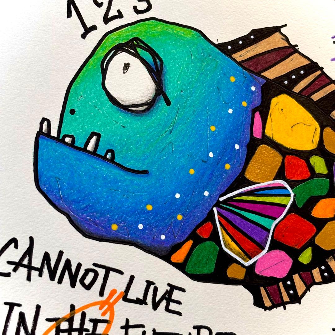 に*け様 「 余命１年 」｜絵画 原画 抽象画 絵 動物画 ドローイング 画家