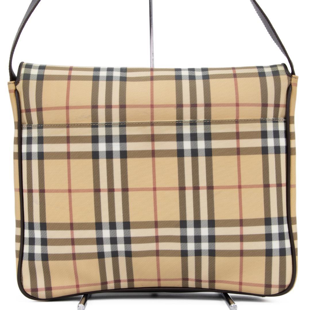 本物 バーバリー ショルダーバッグ メンズ レディース 茶色 斜め掛け チェック