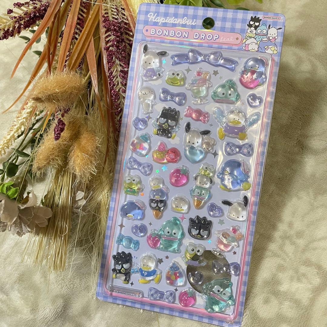 【正規品】ボンボンドロップシール　ミニ　ハピダン　クロミ　プリン　キティ　大