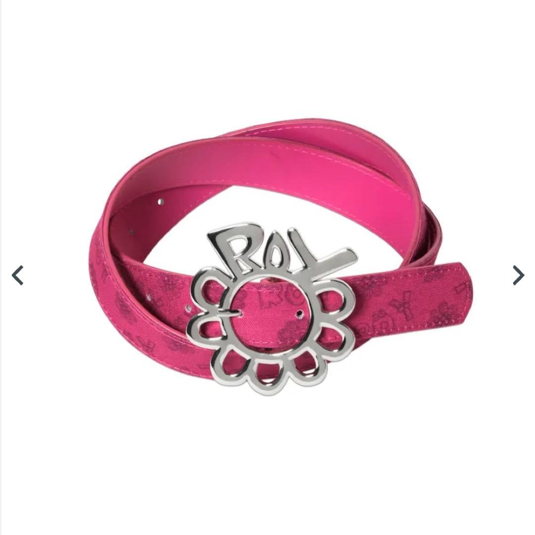 LiSA ROY フラワーバックルベルト ピンク