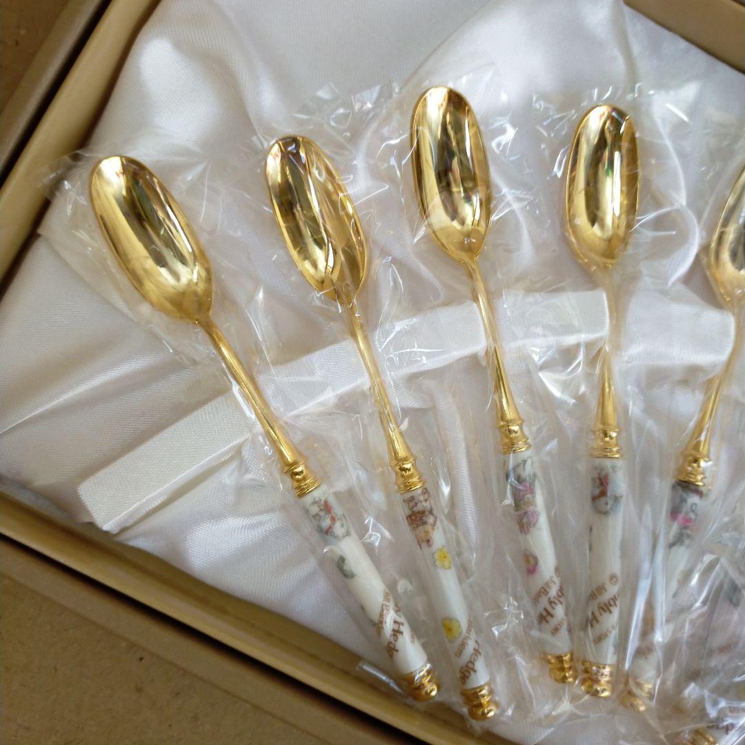 未使用 ブランブリーヘッヂ 陶器ハンドル カトラリー 10本セット 専用箱付き