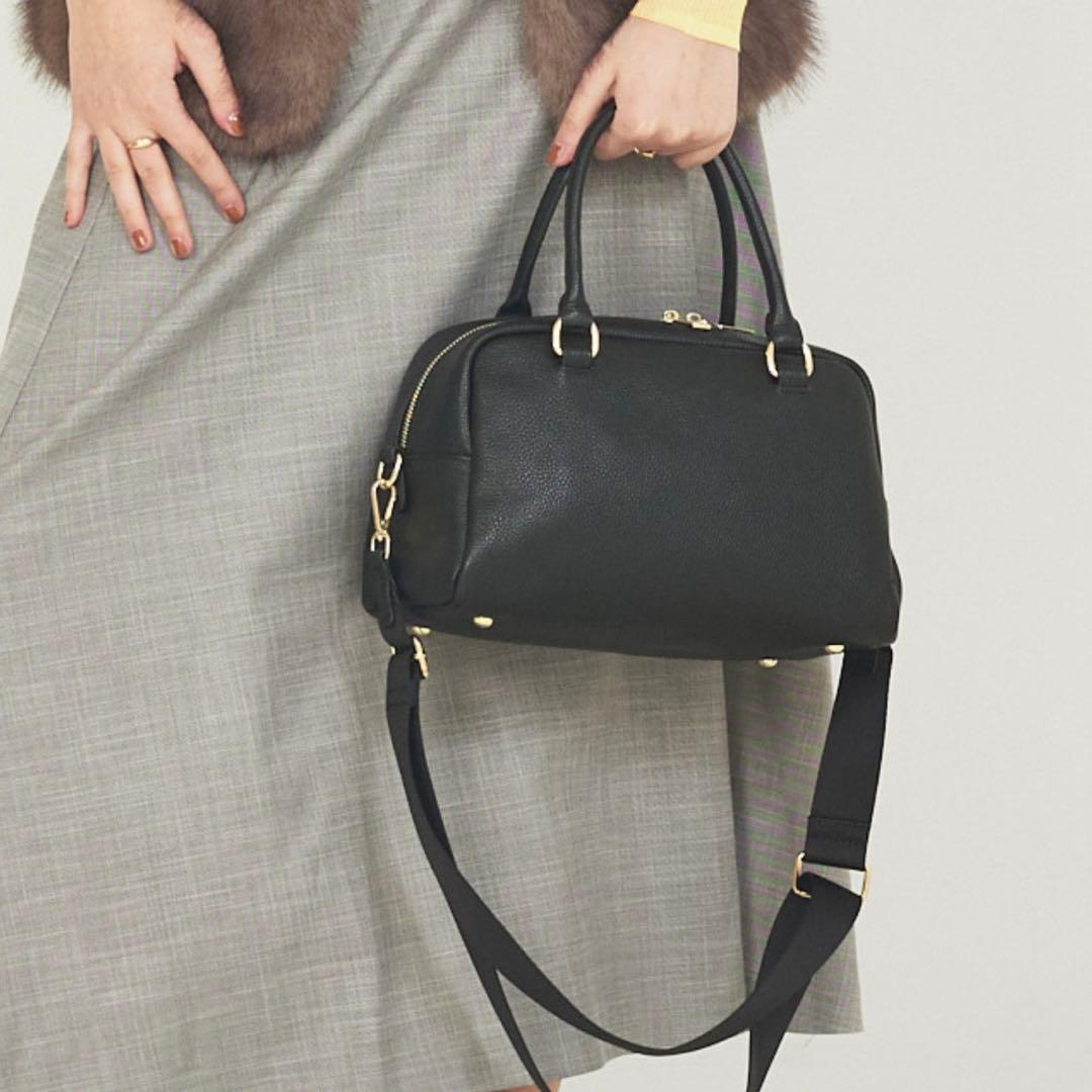 【新品未使用】ABAHOUSE SOEUR レザーボストンバッグ　ブラウン