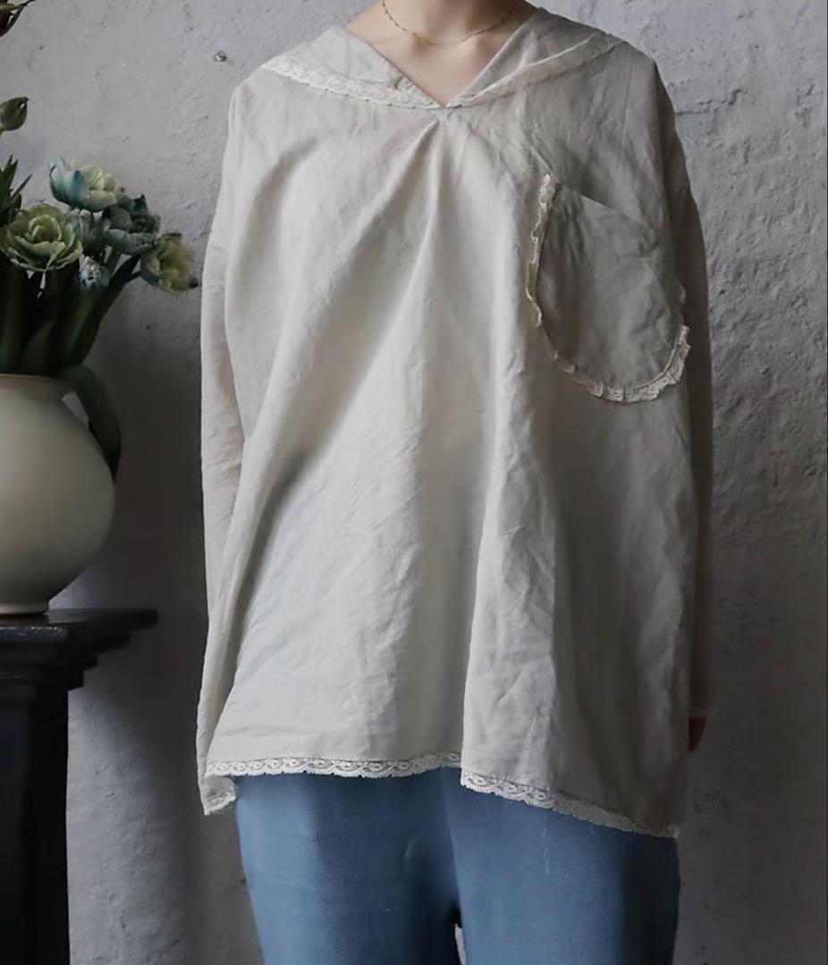 完売 TOWAVASE Leavers blouse (gray)