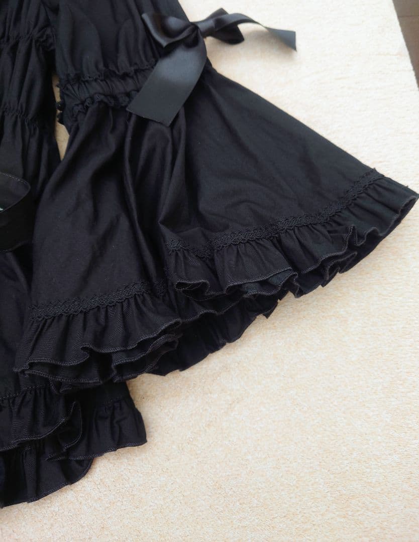 丸襟姫袖　メタモルフォーゼ　ロリータ　ブラウス　ブラック