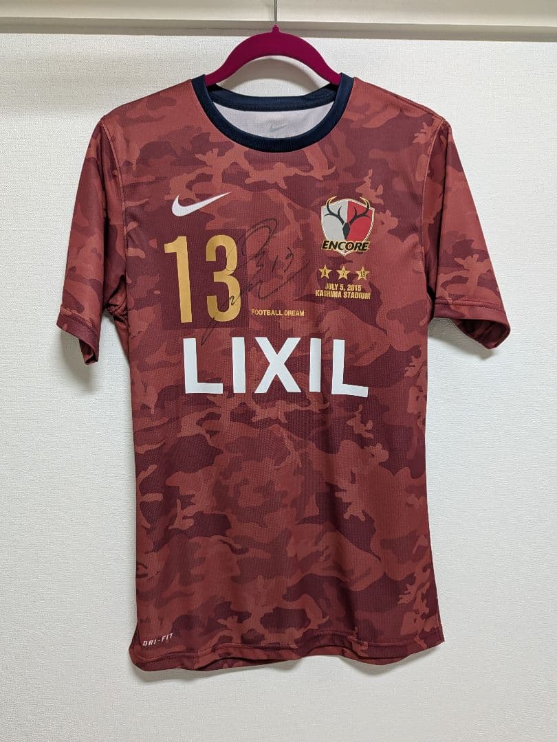 【鹿島アントラーズ】柳沢敦コーチ　サイン入り 引退試合限定ユニフォーム　Mサイズ