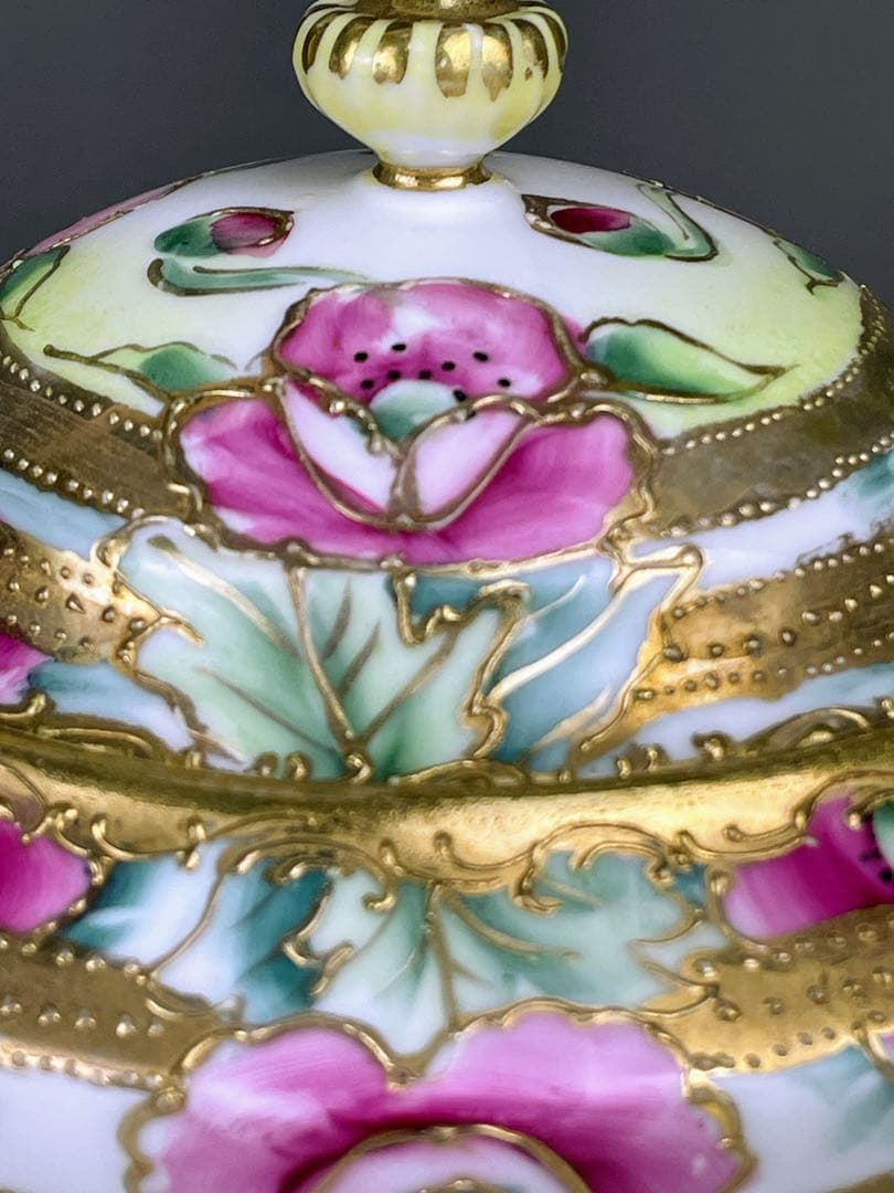 【大き目】オールドノリタケ 花紋 ティーポット アールヌーボー アールデコ